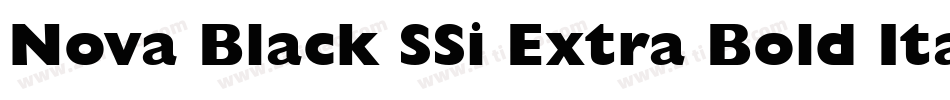 Nova Black SSi Extra Bold Italic字体转换